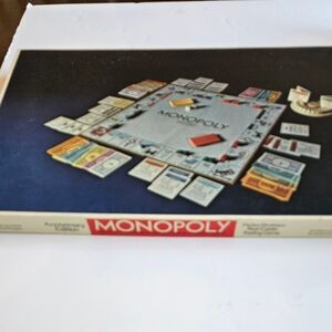 Vintage 1974 Monopoly Board Game Deluxe Anniversary Edition, Parker Bros.
